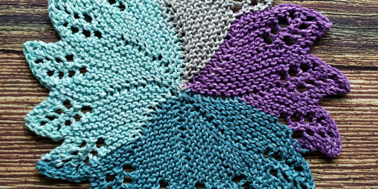 Free Pattern Alert! Knit A Willow Leaf Dishcloth Designed By Cassandra Bibler