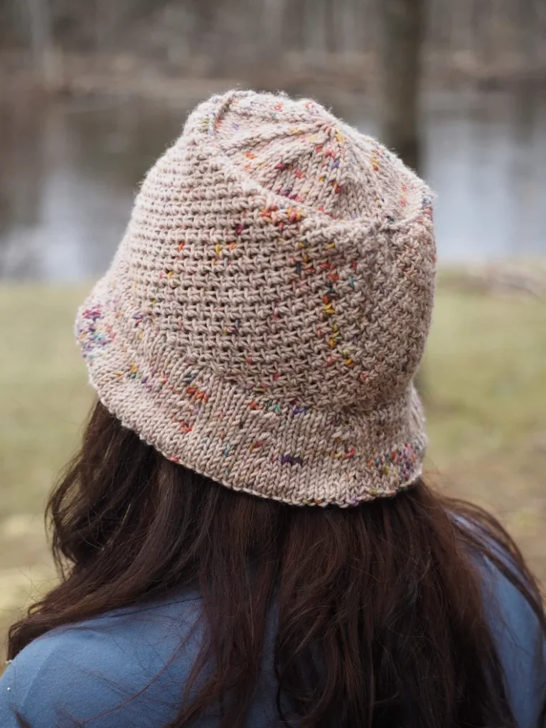 bucket hat patterns designed by Beth of Modern Vintage Knits #knitting
