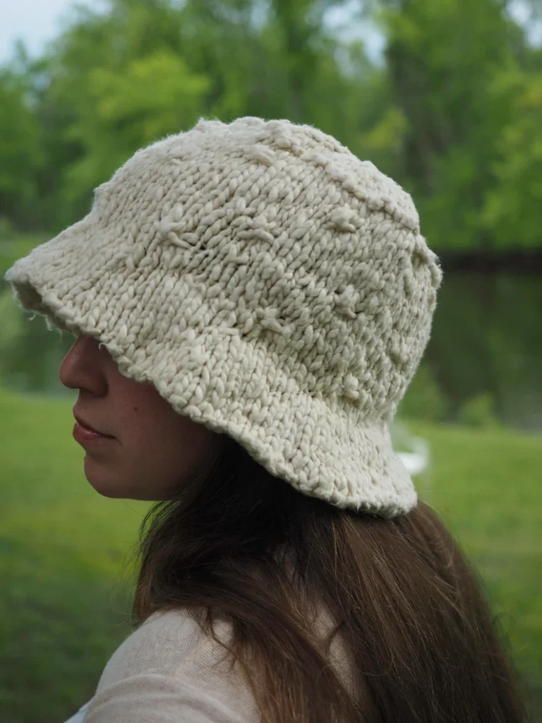 bucket hat patterns designed by Beth of Modern Vintage Knits #knitting