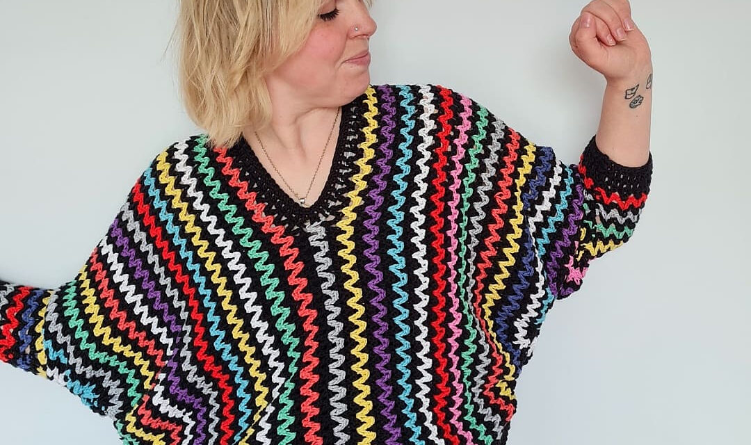 Crochet a ‘Wing Woman Jumper’ Designed By Lauren Willis … It’s Ziggy and Wiggly and So Much Fun
