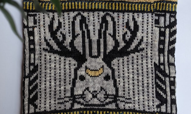 Knit a Jackalope Equinox Cowl Desigend By Jacquline Rivera