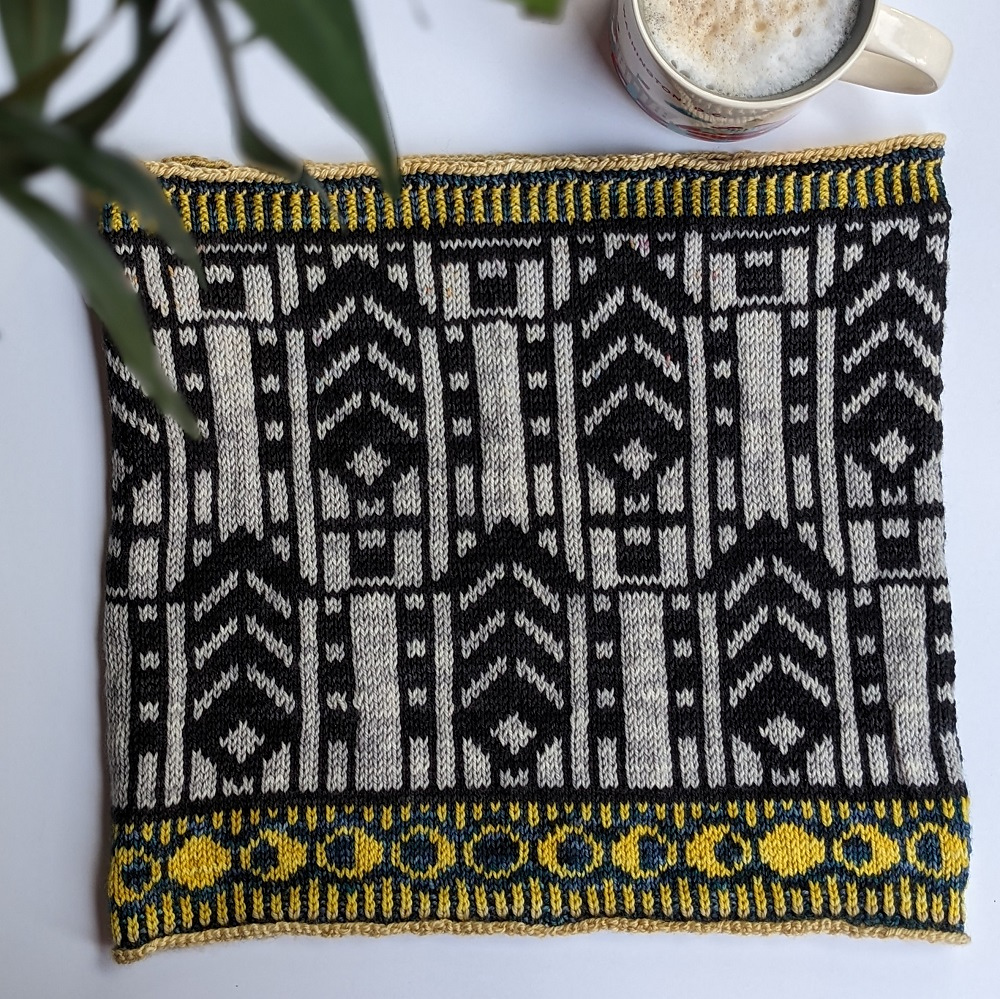Knit a Jackalope Equinox Cowl Desigend By Jacquline Rivera