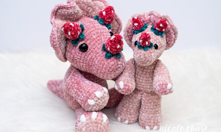 Crochet a Popular ‘Strawberry Tanner the Triceratops’ … Pattern and Free Modification By Nicole Chase