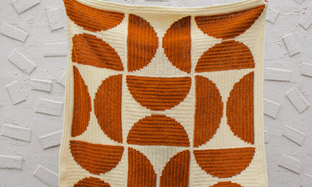 Crochet This Stylish Mid-Century Modern Throw Blanket For A Dapper Look … Knit Version Now Available!