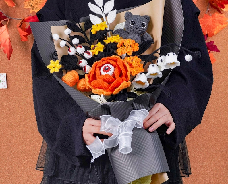 Pattern To Crochet A Popular Halloween Bloom Bouquet