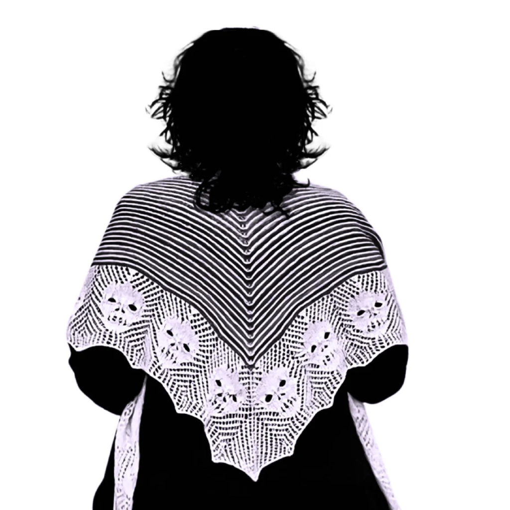 Finally, Stunning Skull Scarf and Shawl Patterns For Knitters, Designed By Ambah O'Brien