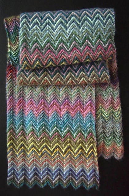 Knit a Colorful ZickZack Scarf Designed by Christy Kamm