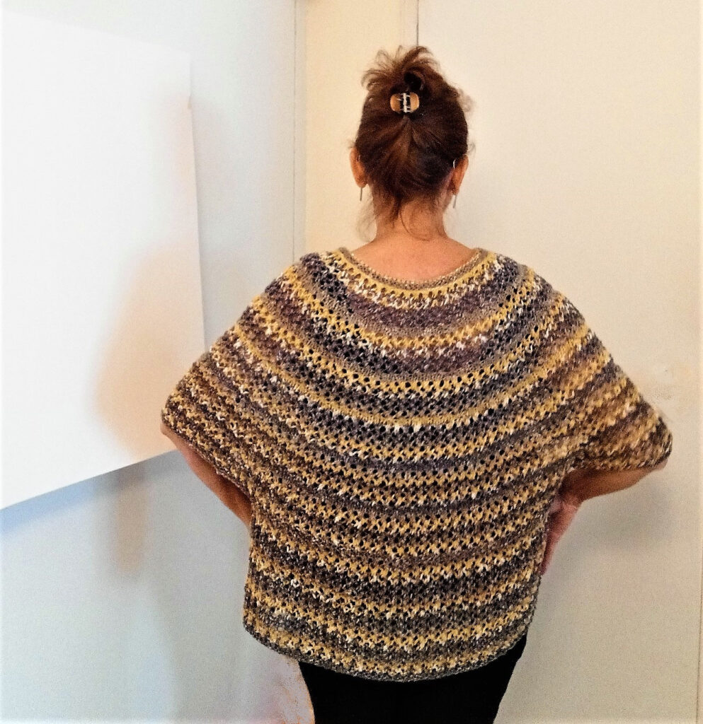 Jeani Beard's 'Papillon II Poncho Sweater' Pattern Is Knit In One Piece
