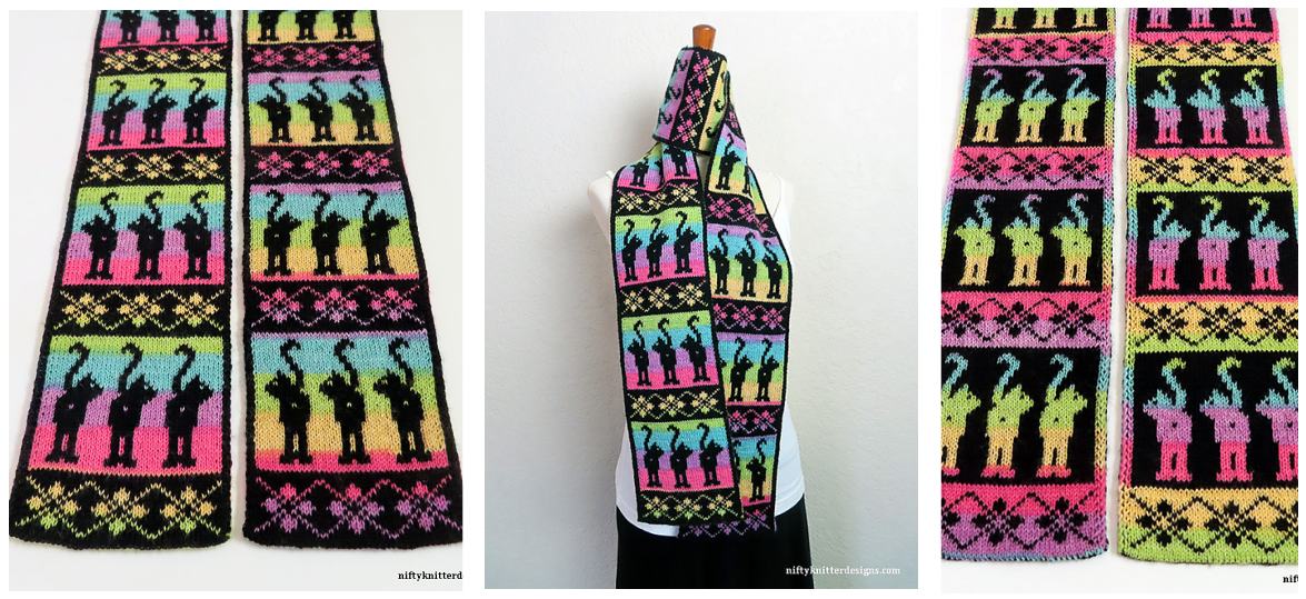 Two Purrrrfectly Knittable Reversible Cat Scarf Patterns! Sassy Cats! Cute Cats!
