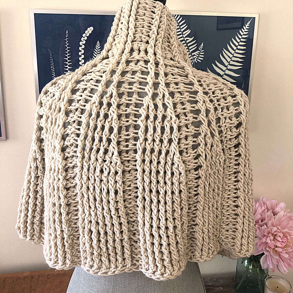 Super Cute Capelet Looks Knit But It's Definitely Crochet, Make Yourself One Today!