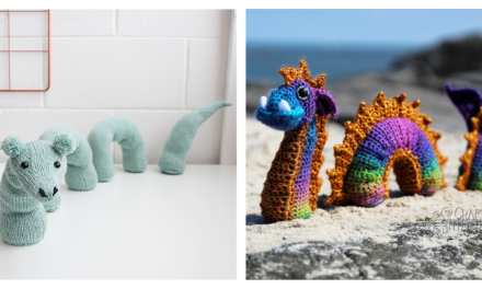 Two Clever Sea Serpent Projects, One For Knitters, One For Crocheters – Both Magnificently Executed – Just Brilliant!
