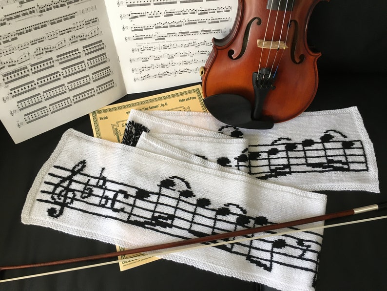 Knit a Winter Music Scarf Designed by Grace Wong