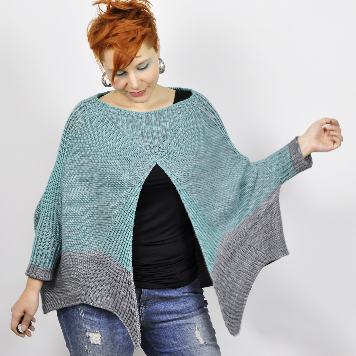 Knit a P-Rex Poncho (Or Is It A Cape?) Designed By Susanne Sommer