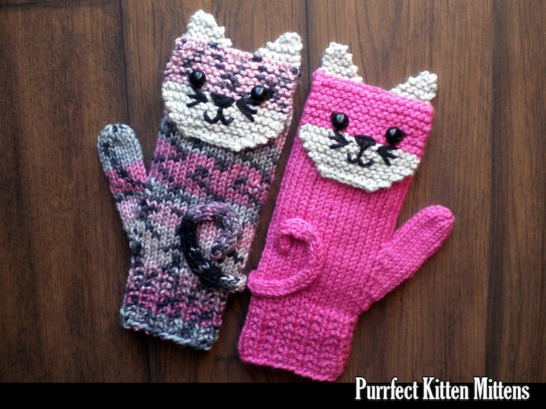 Knit a Pair of Purrfect Kitten Mittens ... 5 Fun Options!