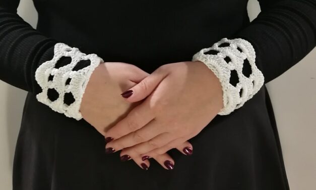 Wednesday Addams Inspired Wrist Cuffs / Fingerless Gloves Pattern By Lunar Still