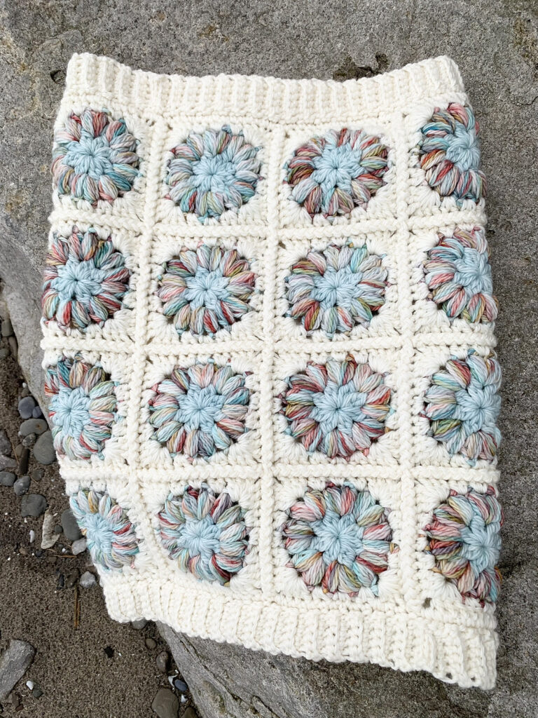 This Cozy 'Astrid Granny Cowl' Is All About The Puff Stitch!