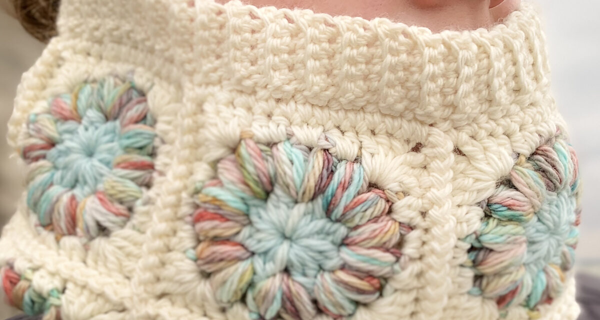 This Cozy ‘Astrid Granny Cowl’ Is All About The Puff Stitch!