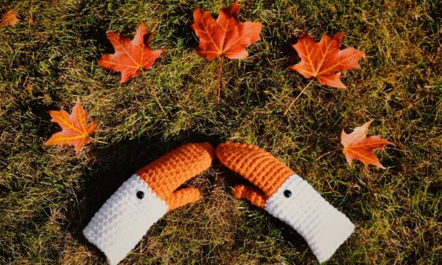 She Crocheted Goofy Goose Mittens and You Can Too! HONK!