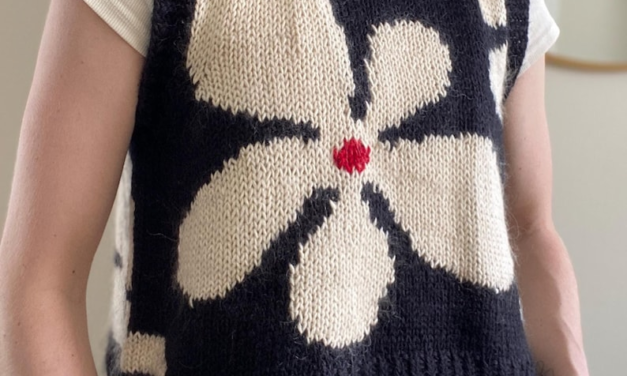 The Time Is Right To Knit a ‘Make Myself Flowers Vest’ From Vexnot Studio