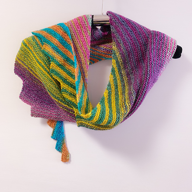 Knit a Jaunty 'Scala Scarf' Designed By Eunice Jung
