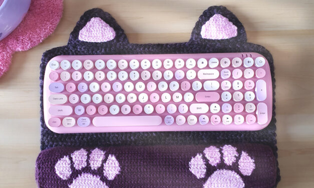Crochet a Kitty Keyboard Mat Wrist Rest Designed By Delilah Crochet … Purrrrfect Gift Alert!