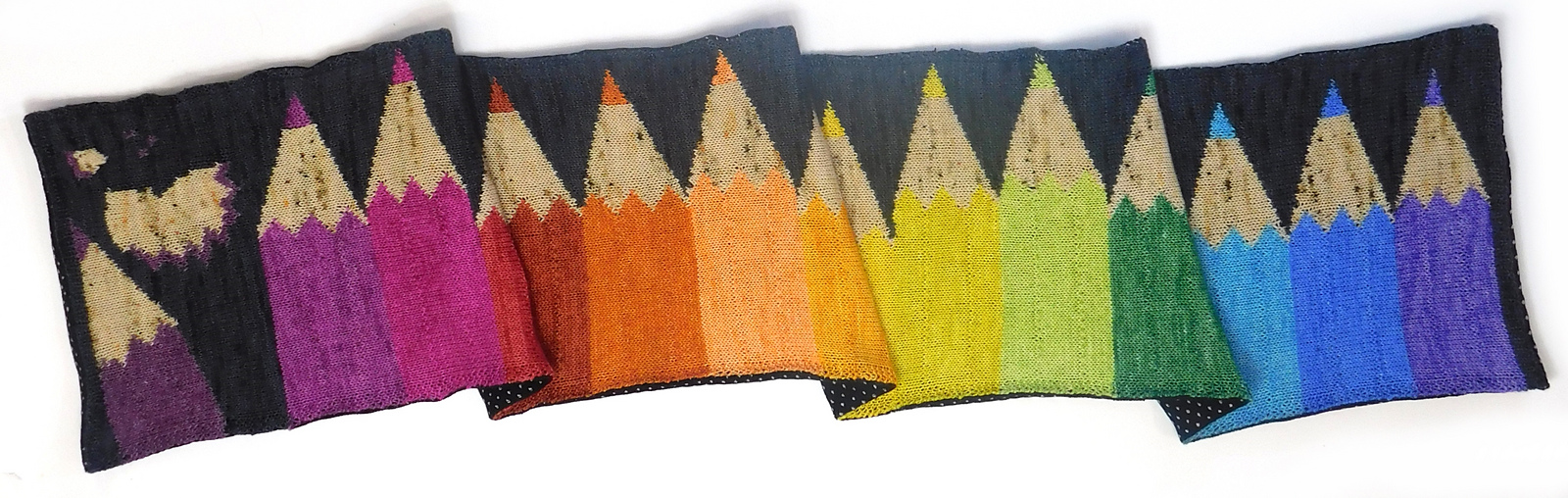 Suzi Ashworth's Pencil Crayon Scarf Design Is Fun & Unique ... Definitely a Handmade Head-Turner!