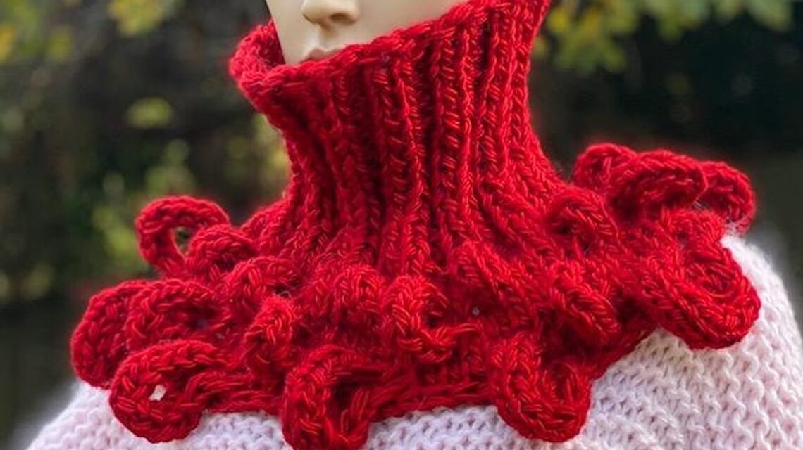 Knit a Unique Octopus Neckwarmer … This Is Wearable Art!