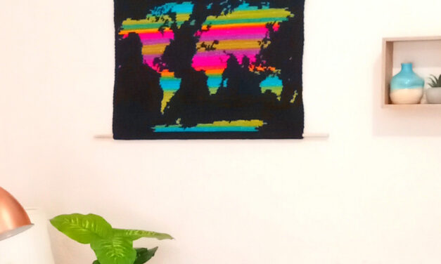 Just In Time For Earth Day, Crochet a World Map Wall Hanging by Marina Nikolaidou