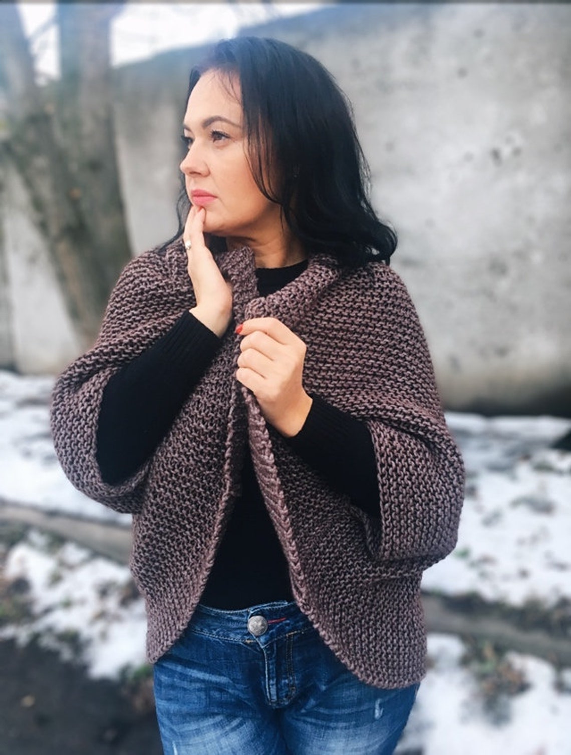 Knit a Textured 'Cocoon Cardigan' With Your Favorite Bulky Yarn!