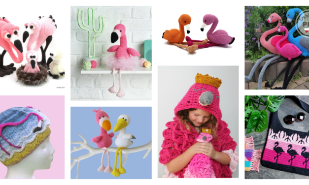 Designer Spotlight: The Very Best Knit & Crochet Flamingo Patterns … A Collection Of My Favorites!