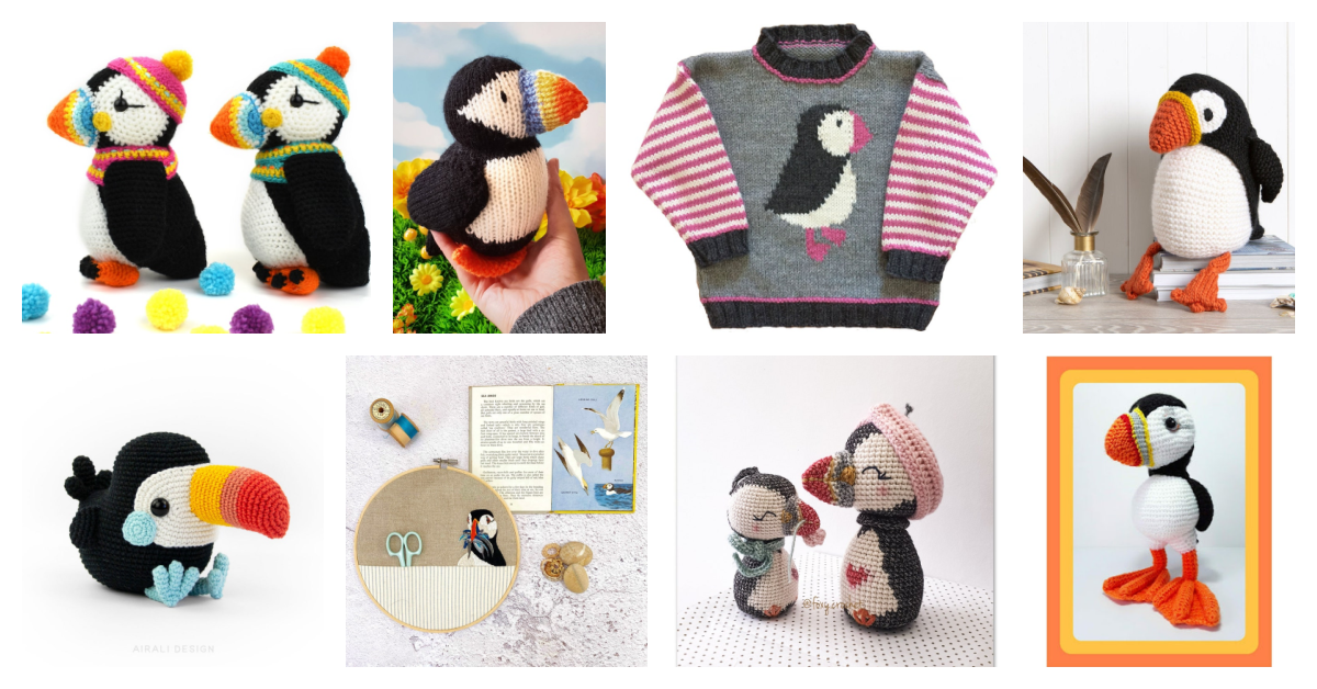 Designer Spotlight: The Very Best Knit & Crochet Puffin Patterns … A Collection Of My Favorites!