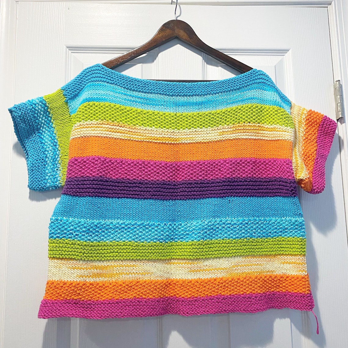 Knit a Size-Inclusive Sorbet Stripes Pullover ... Cute and Great For Beginner Knitters!
