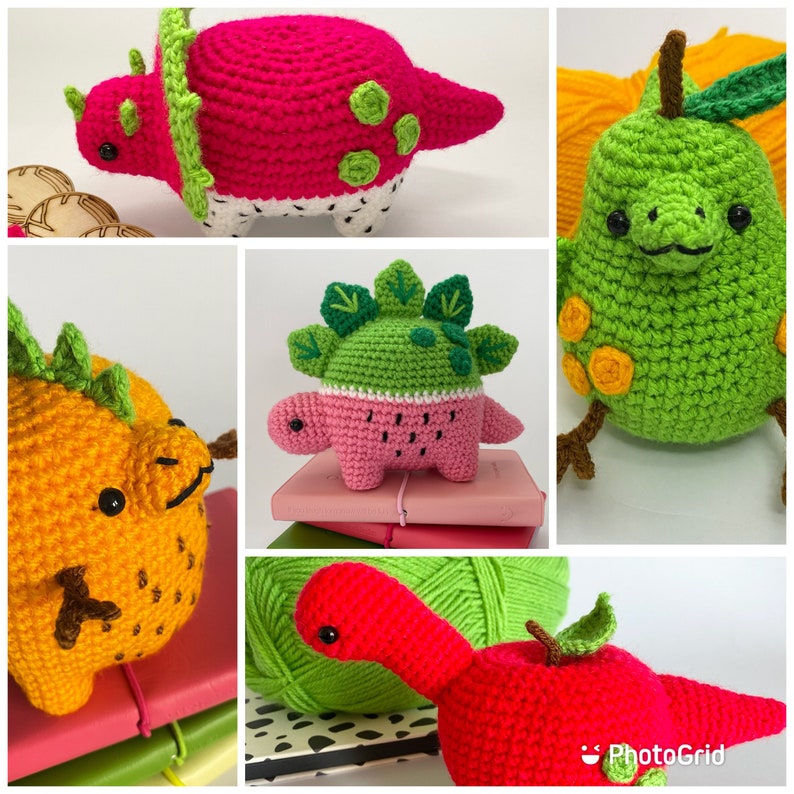 Crochet a Melonosaurus Amigurumi ... It's a Watermelon Dinosaur!