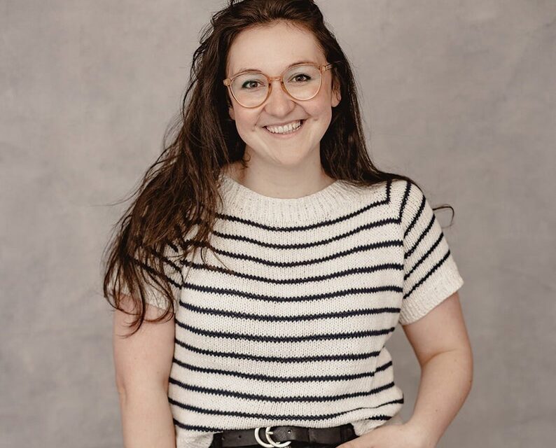 Rebecca Clow’s Super Cute Tolsta Tee Pattern For Knitters