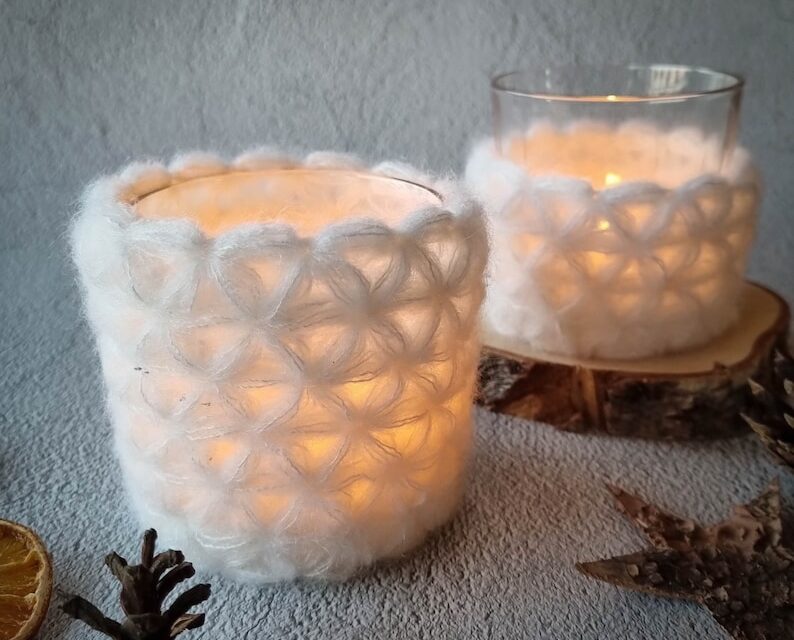 Jasmine Stitch Candle Cozy Pattern For Crocheters … Say Hello To This Versatile Gift!