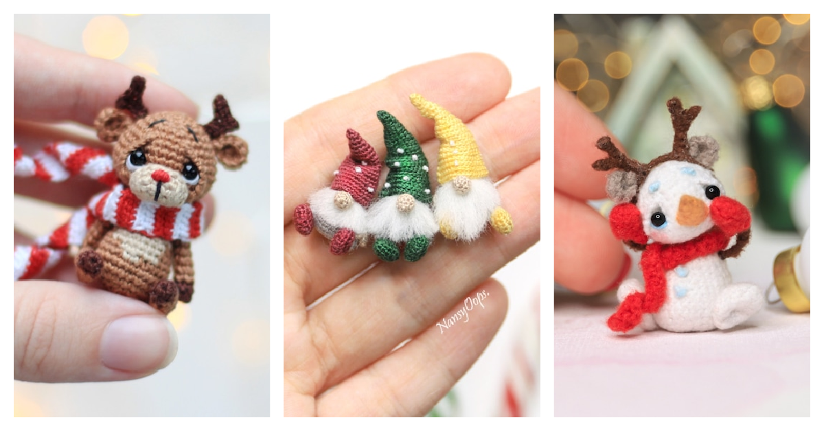 ‘Tis The Season For Cute Micro Miniatures – I Spy a Raindeer, Three Gnomes and a Snowman Too!