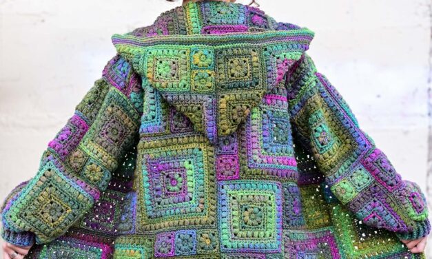Crochet a ‘Square Scramble Sweater’ … The Coolest Granny Square Cardigan!