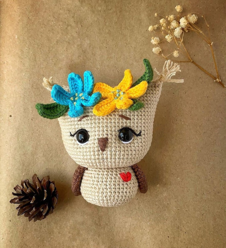 Sweet Owl Amigurumi Pattern Designed by Juliia Pyha 