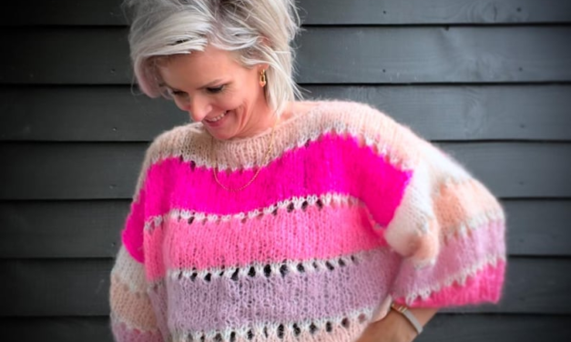This Sweater Exudes Main Character Energy: Knit The Marina Top Striped Mohair Sweater
