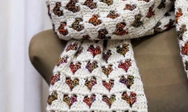 Get Hooked On Style, Crochet This Popular & Stylish Heart Stitch Scarf