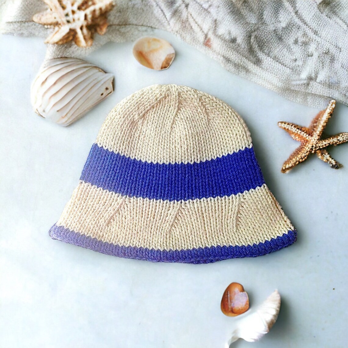Knit a Comfy Cotton Sun Hat For Summer! For Newborns To 12 Months ...
