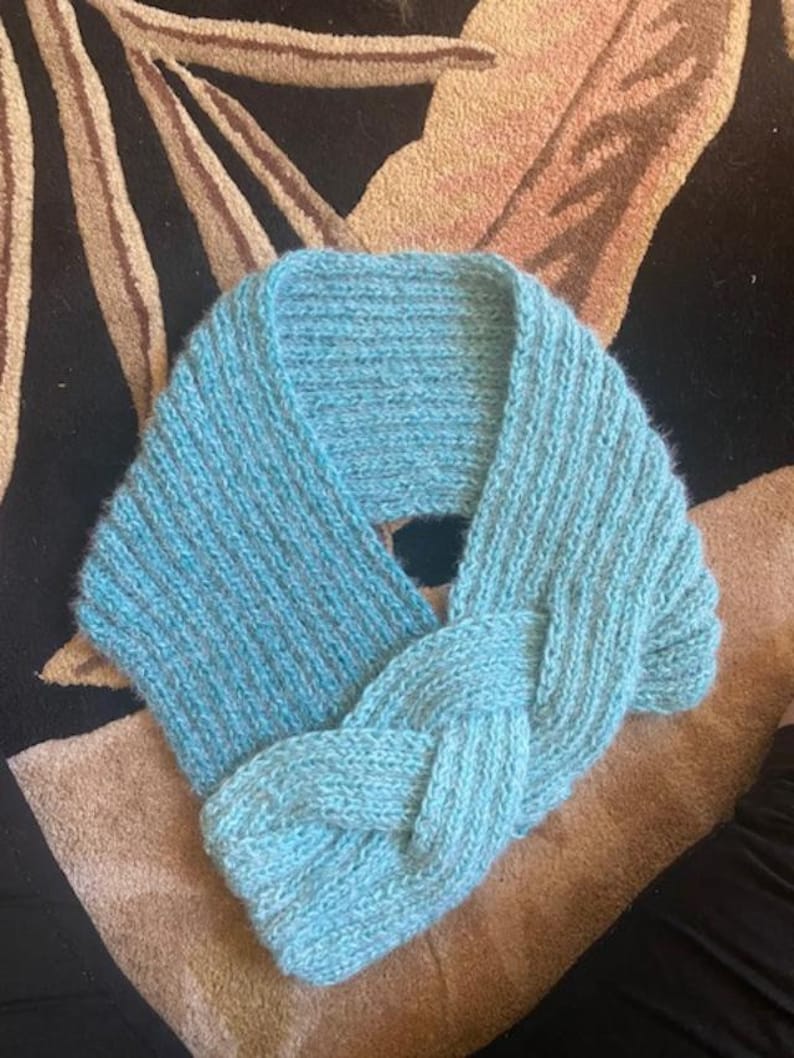 Knit a Braided Shawl Cowl Designed By Adriana Petre of 4 Kids And More