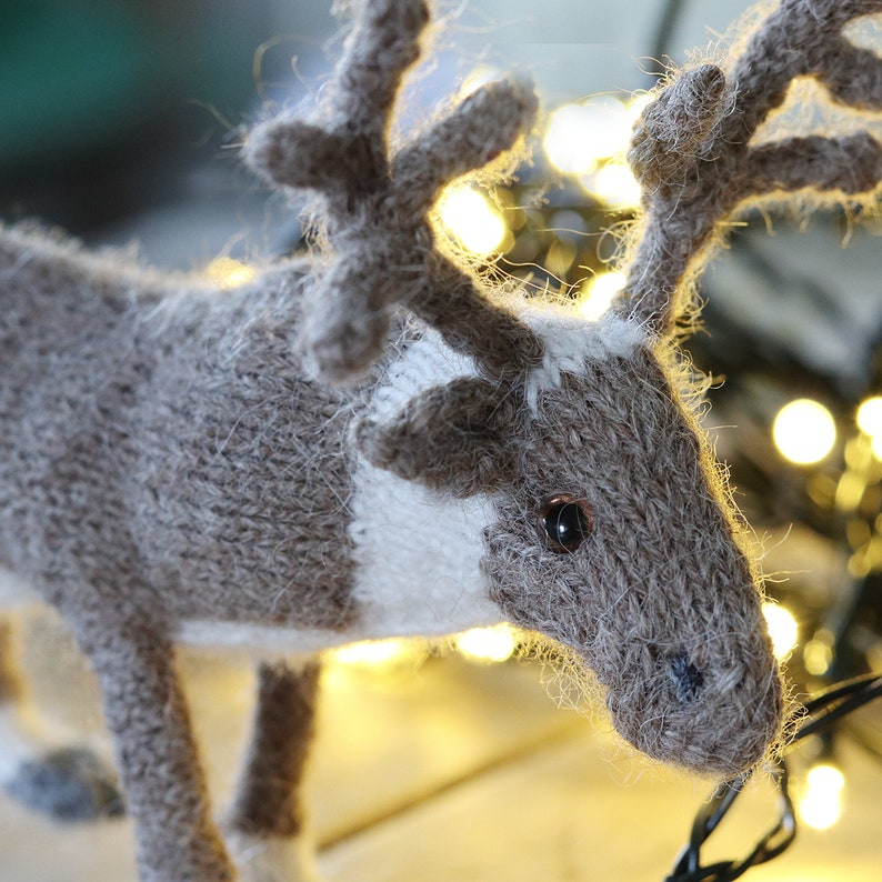 'Tis The Season To Knit a Tiny Reindeer ... Designed By Claire Garland