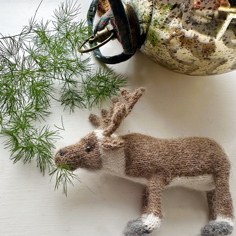 'Tis The Season To Knit a Tiny Reindeer ... Designed By Claire Garland