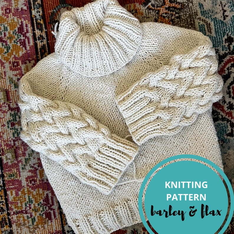 Knit An Oversized Crossroads Sweater Designed by Shelby Mooney of Barley & Flax