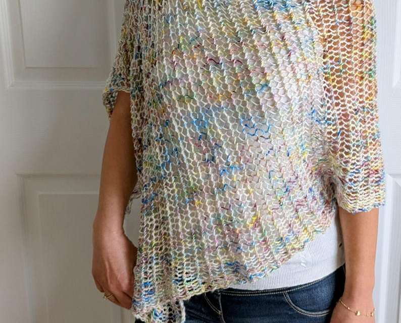 Look Great This Spring & Summer! Knit a Honeycomb Lace Poncho, Great For Beginners!