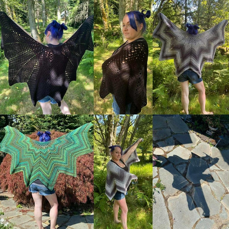 Knit & Crochet Bat Cape Patterns - Dramatic Wings With Simple Stitches - Perfect for Cosplay or Cozy Nights