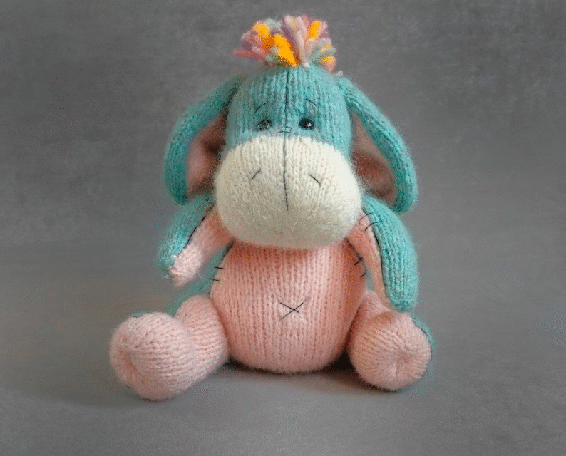 How Adorable Is This Sweet Knitted Donkey Plushie?