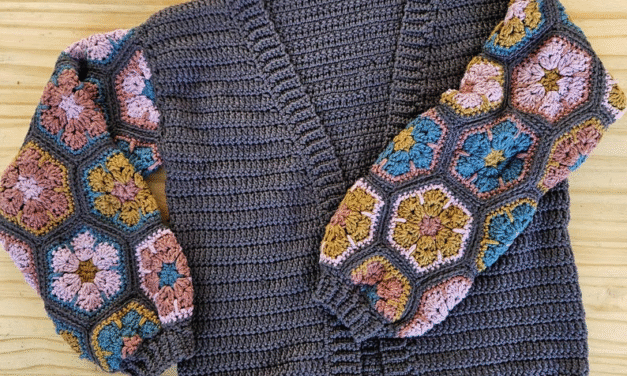 Crochet Flower Power Cardigan Pattern – One Simple Motif Builds the Whole Sweater