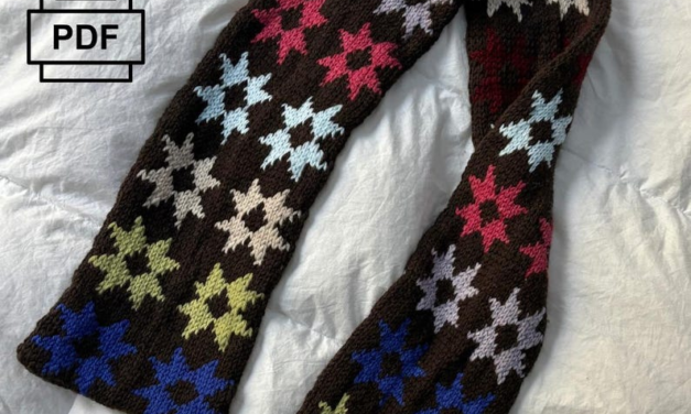 This Knit Quilt Block Scarf Pattern Could Be Your First Stranded Colorwork Project